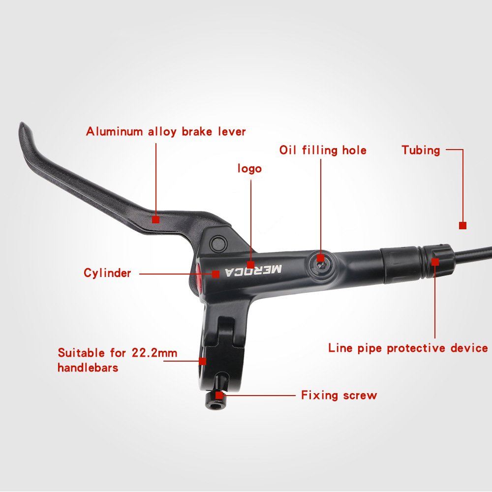 Hot Sale Black Foldable Road Bike MTB Integrated Oil Cylinder Nutt Design Hydraulic Disc Brake Aluminum Alloy for BMX Riding