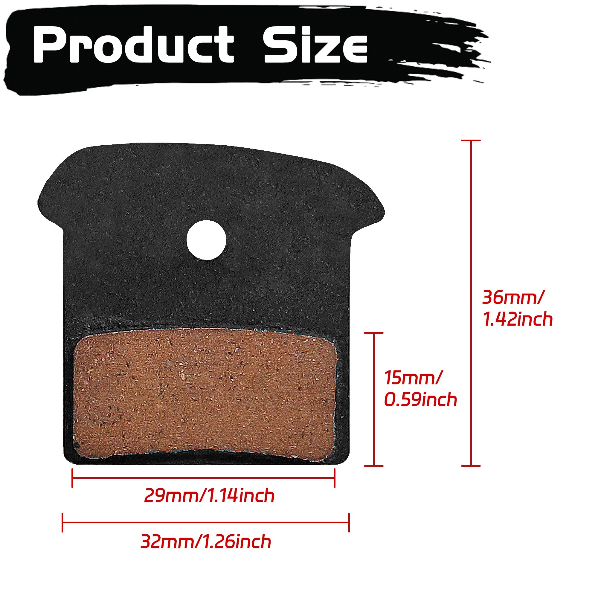 DYISLAND MT3S MTB Bicycle Disc Brake Pads Cooling Fin Hydraulic Caliper Heat Dissipation Semi Metal Resin Brake Pads