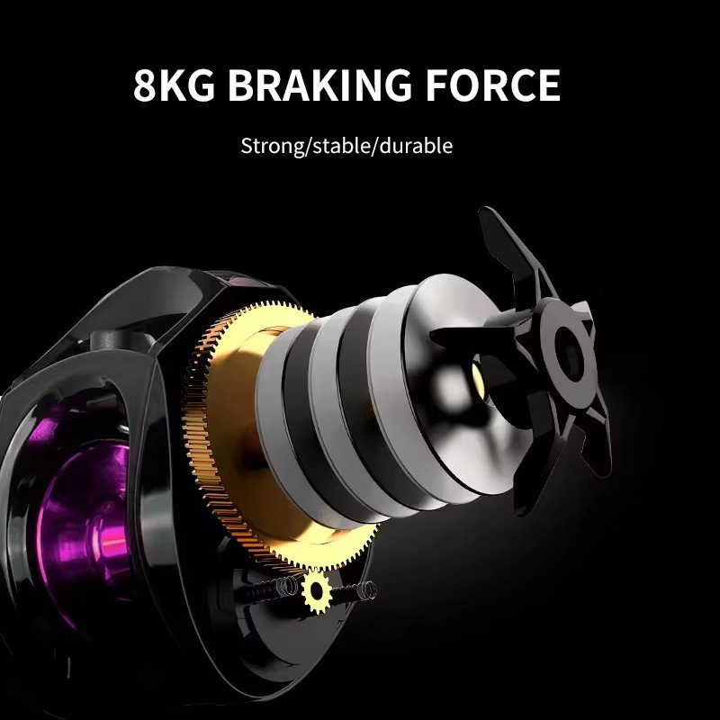ORJD High Speed 8kg Drag Magnetic Brake System Fishing Bait Casting Reel Wheel Saltwater Baitcasting Reels