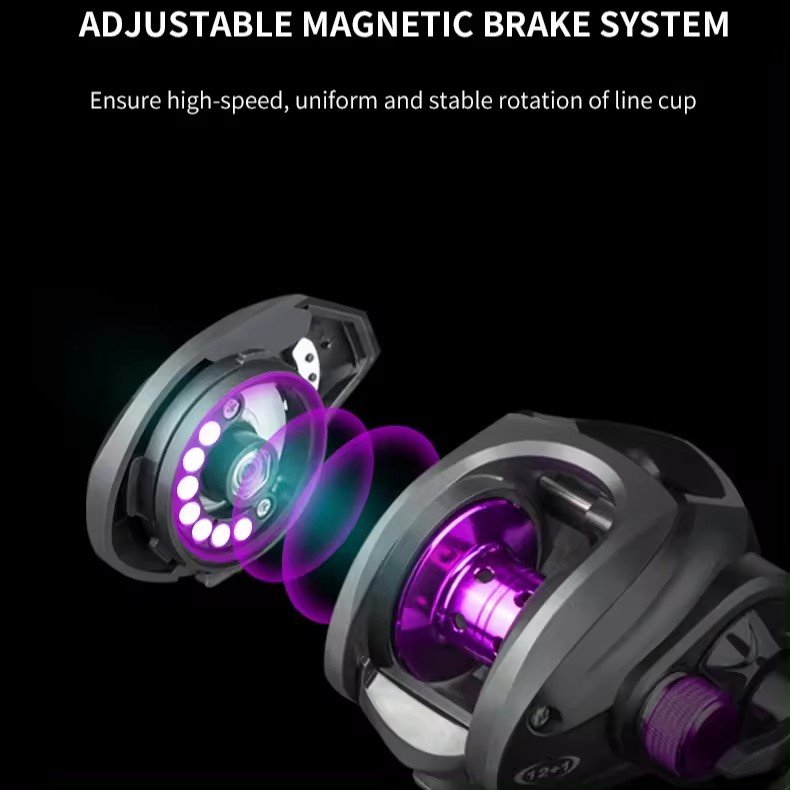 ORJD High Speed 8kg Drag Magnetic Brake System Fishing Bait Casting Reel Wheel Saltwater Baitcasting Reels