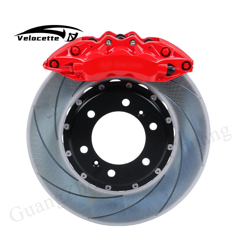 Red Brake System Brake 6-piston Caliper Set with Two Rotors for VW LAVIDA PASSAT MAGOTAN SAGITAR BORA Audi A4 A5 A6 A7 A8