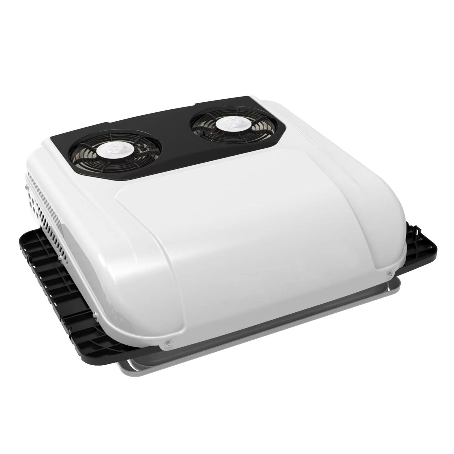 12v 24v Dual Fan Roof Parking air Conditioner Parking Cooler Two Fans Cabin air Conditioner Lamp for Truck Car RV Camper Van