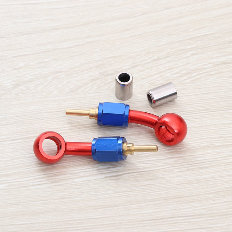 High Performance Auto and Motorcycle Aluminum Part Brake Oil Pipe Swivel an Fitting Hose Adapter Fitting 180 Degrees
