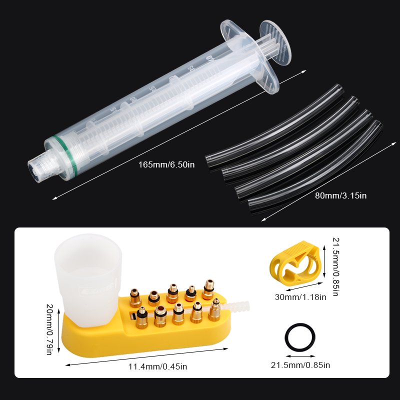 RIDERACE 2024 Bicycle Hydraulic Disc Brake Oil Bleed Kit Tool for SHIMANO SRAM Avid MAGURA Series Road Bike Brake Repair Tool