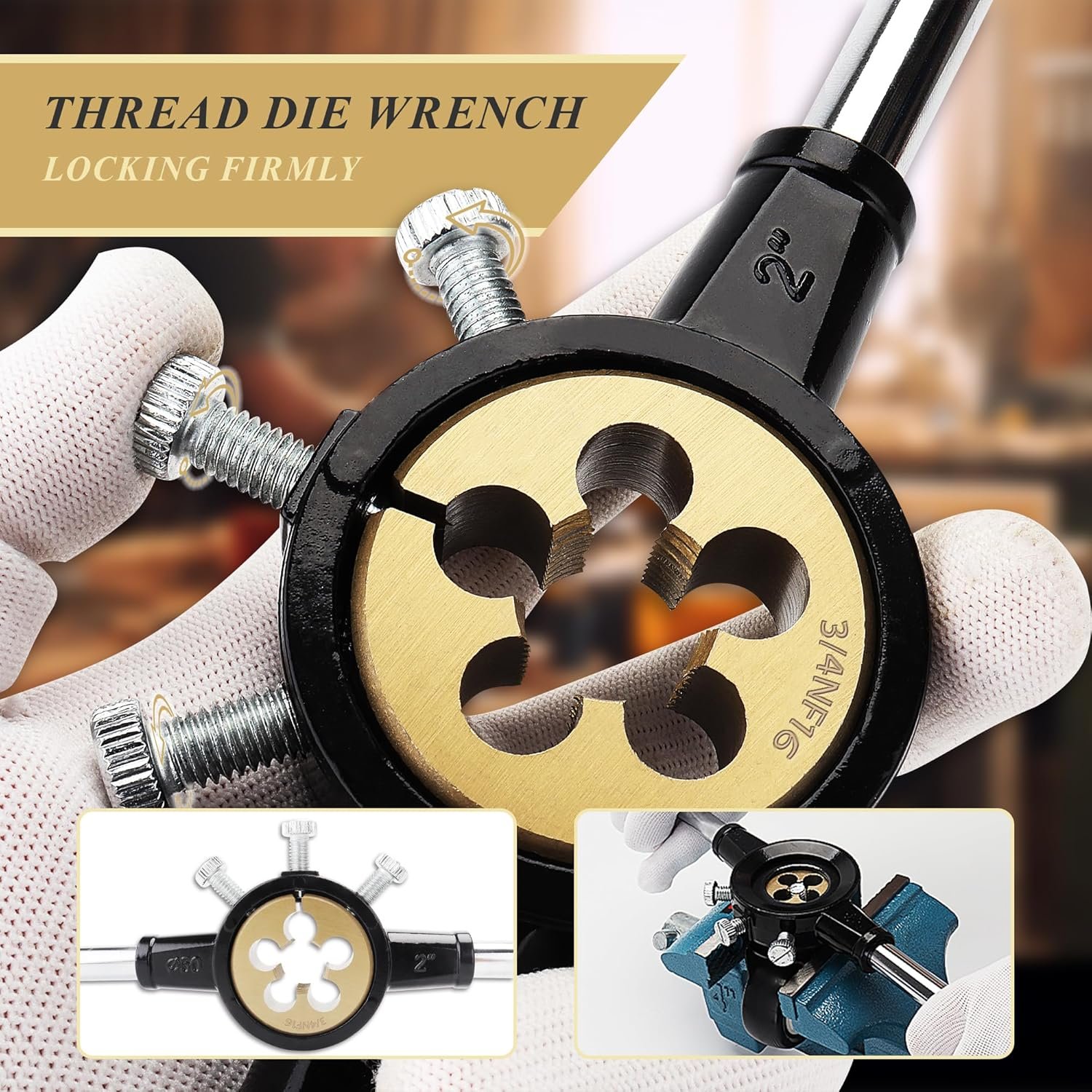 Tap and Die Set (45-Pieces), for Repairing and Creating Internal and External Thread Standard Coarse Fine