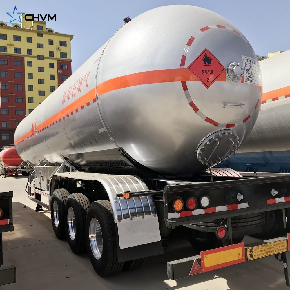 Tri-axle Lpg Tanker 25000 Kgs Lpg Tanker Trailer Truck 36 Liters Lpg Gas Tank Trailer