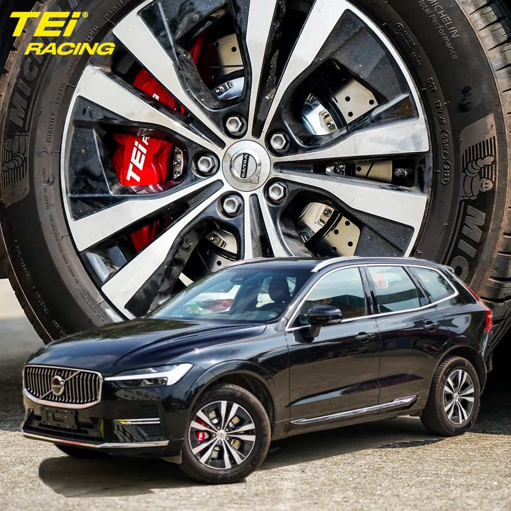 TEIRacing P60EV Front Big Brake Kit 6 Piston Caliper with 355*28mm Rotor Auto BBK Brake System for Volvo XC60 18 Inch Car Rim