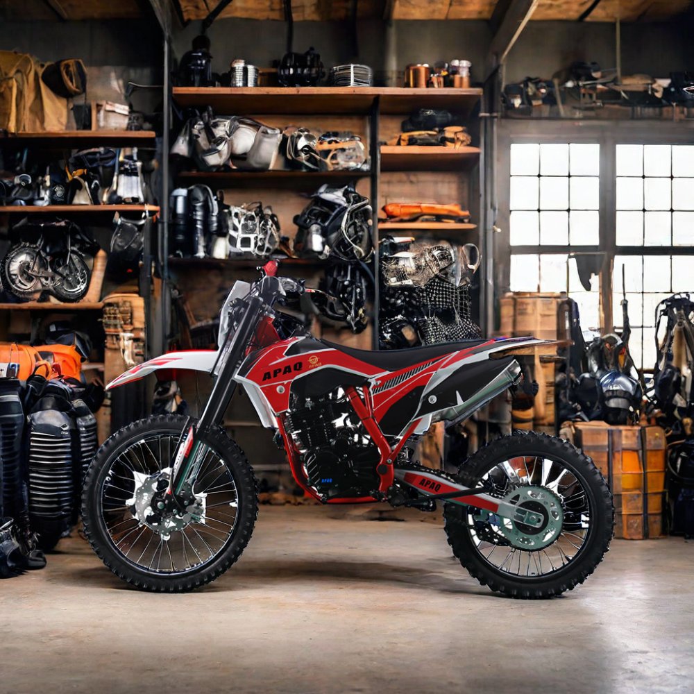 250cc 4-Stroke Off-Road Dirt Bike Motorcycle with 21''18'' Tire Adult Use Electric Start