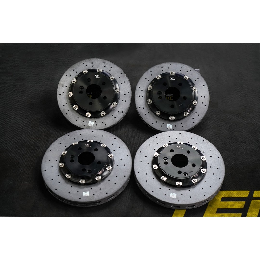 Front 360x36mm and Rear 330x26mm TCCB-R Carbon Fiber Ceramic Rotor for Mercedes AMG C63 W204 Fit Original Caliper