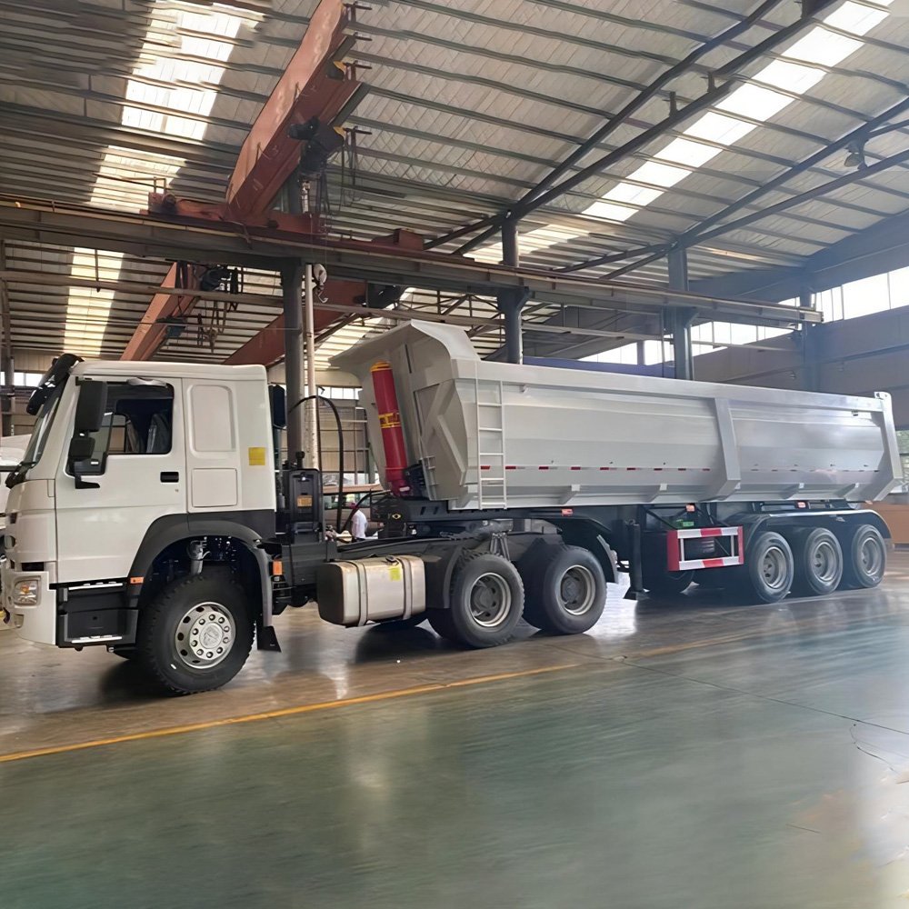 Factory Direct Heavy Duty U-Shape 3 4 6 Axles End Semi Tipping Trucks for Sale at Competitive Prices