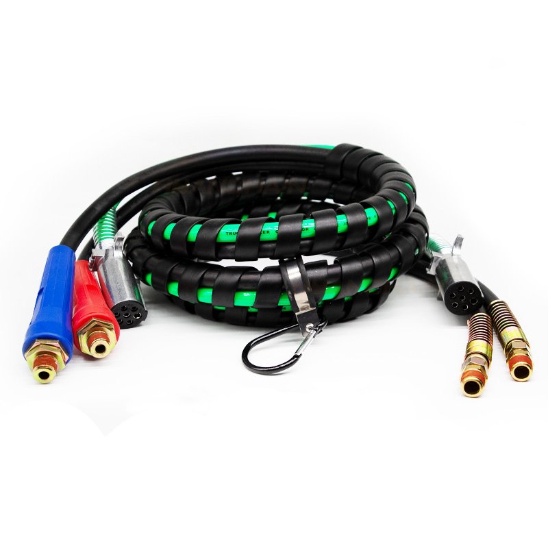 7 Pin Trailer Cable Tractor Trailer ABS Electric Cord Cable & Air Lines Hose Part Accessories Tractor Truck