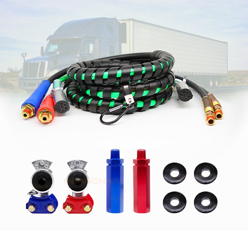 7 Pin Trailer Cable Tractor Trailer ABS Electric Cord Cable & Air Lines Hose Part Accessories Tractor Truck