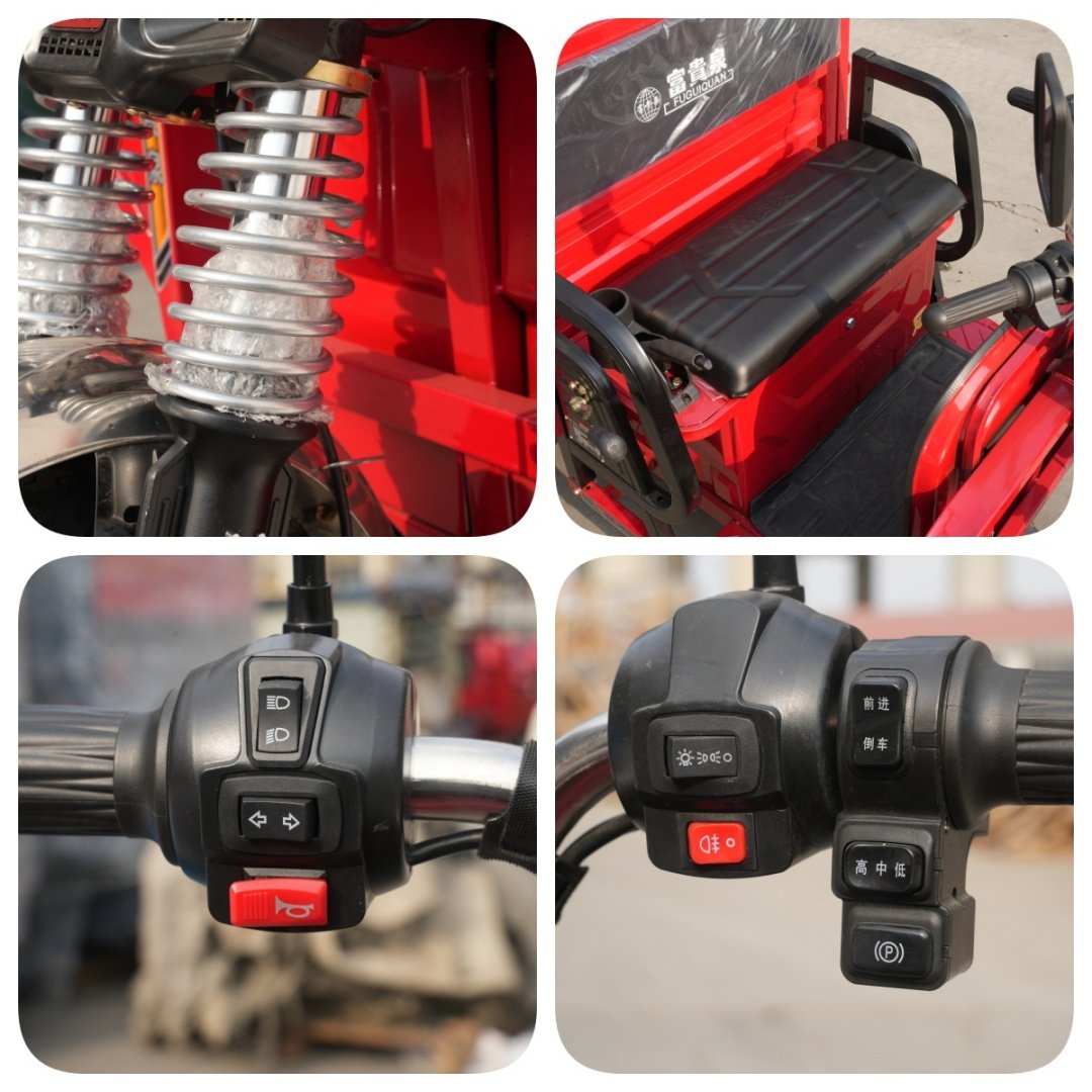 2024 Hot Sale Electric 3 Wheel Mobile Scooter Tricycle 1000W Freight Electric Vehicle Accepted Customized Fruit Transporter