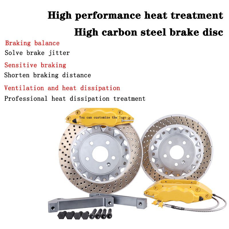 Auto Big Brake Kit 7040 6 Pot Brake Caliper 380MM Disk Rotor for Cadillac ATS-L You Can Customize the logo