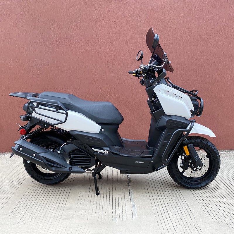 EPA DOT Certified 150cc 200cc Tank Gasoline Scooter Air Cooled Engine 85km/h Max Speed Powerful Adult Gas Moped on Road