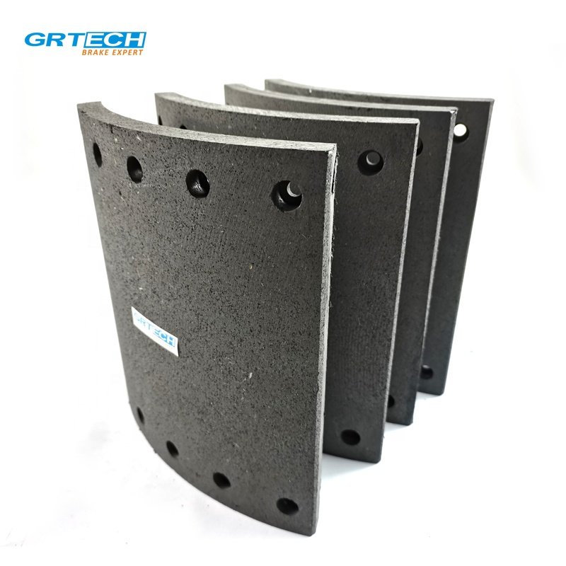 DX400 Truck Spare Parts Non-asbestos Rear Drum Brake Shoes Lining