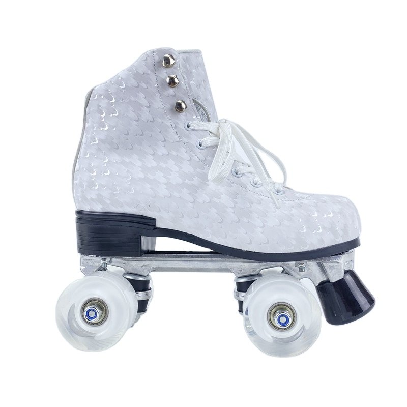 EACH Men's and Women's 4-Wheel Roller Skates for Adults Flashing Quad Skates with Aluminum Alloy Frame and PU Wheel Material