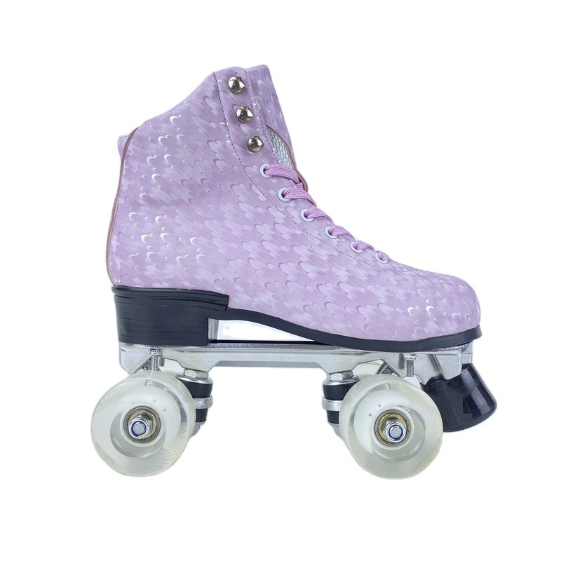 EACH Men's and Women's 4-Wheel Roller Skates for Adults Flashing Quad Skates with Aluminum Alloy Frame and PU Wheel Material