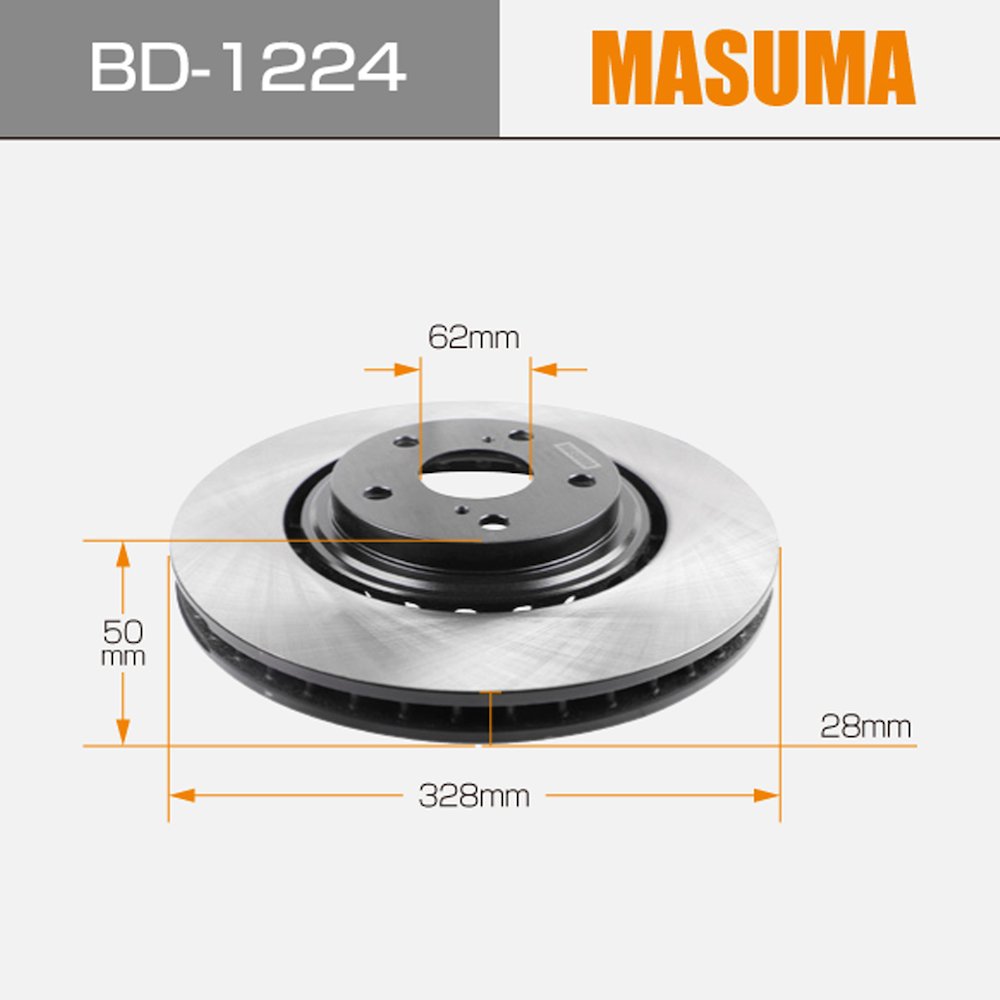 MASUMA BD-1224 Universal Disc Brake Rotors and Pads Manufacture Brakes Discs for Lexus TOYOTA Cars