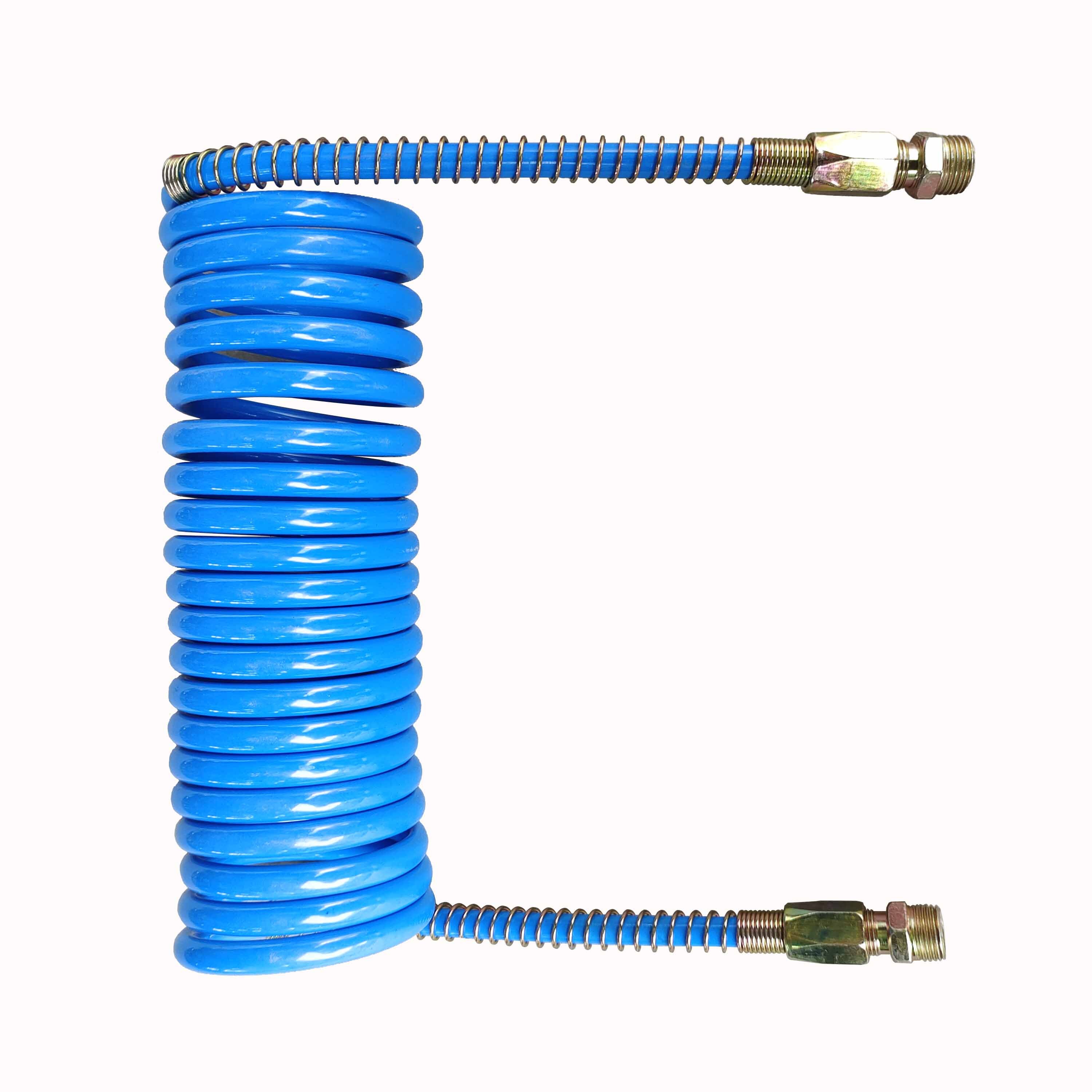 High Quality Soft Nylon Flexible Spiral Trailer Coil Air Brake Hose for Semi-trailer Trucks