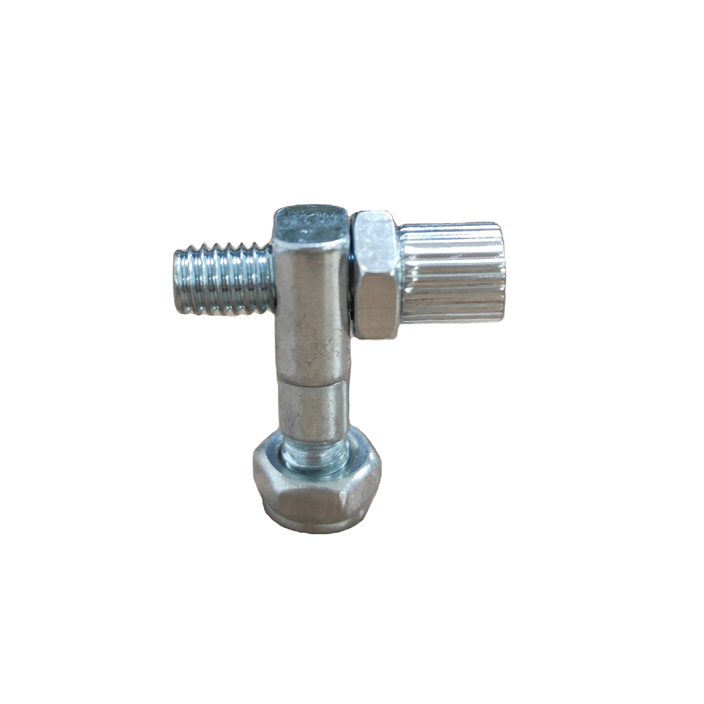 Silver M6 Bike V Brake Cable Adapter Steel Galvanizing Hollow Head Screw and Nut Bicycle Parts