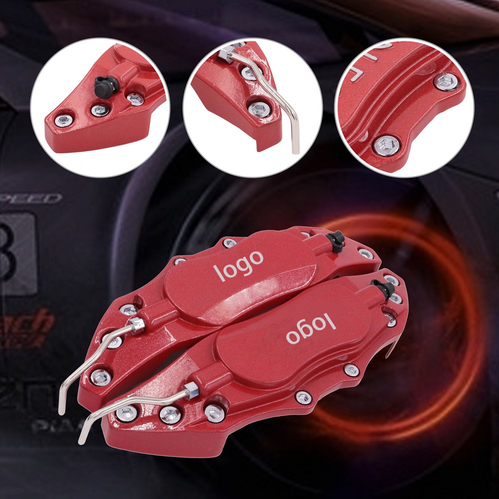 Car Brake Caliper Cover Kit Aluminum Brake Caliper Cover Metal Brake Cover for Universal