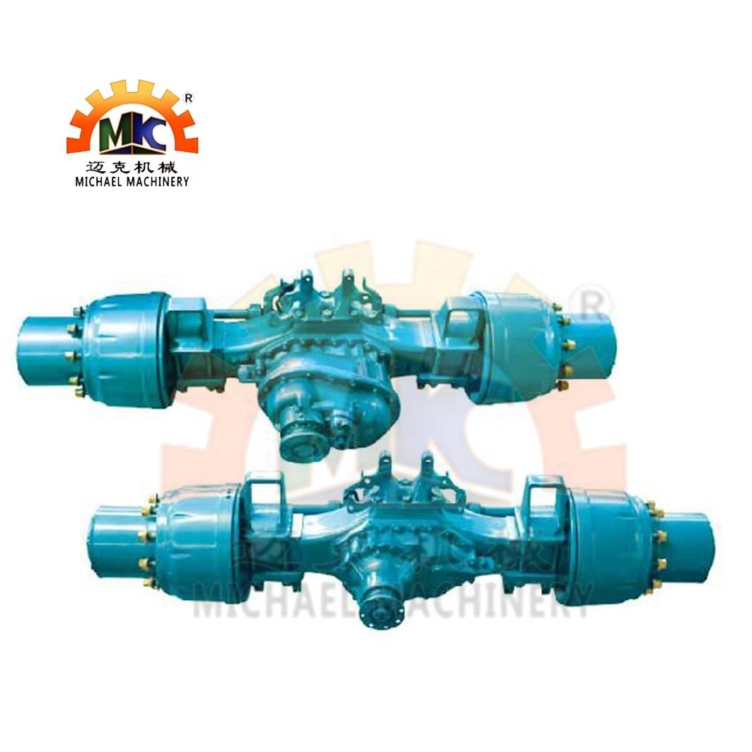 PCD 8X275 6x4 20t Gvm Heavy Duty Semi Truck Tractor Trailer Air Drum Brakes Steel Rear Wheel Tandem Bogie Axles for Hino 500 Bus