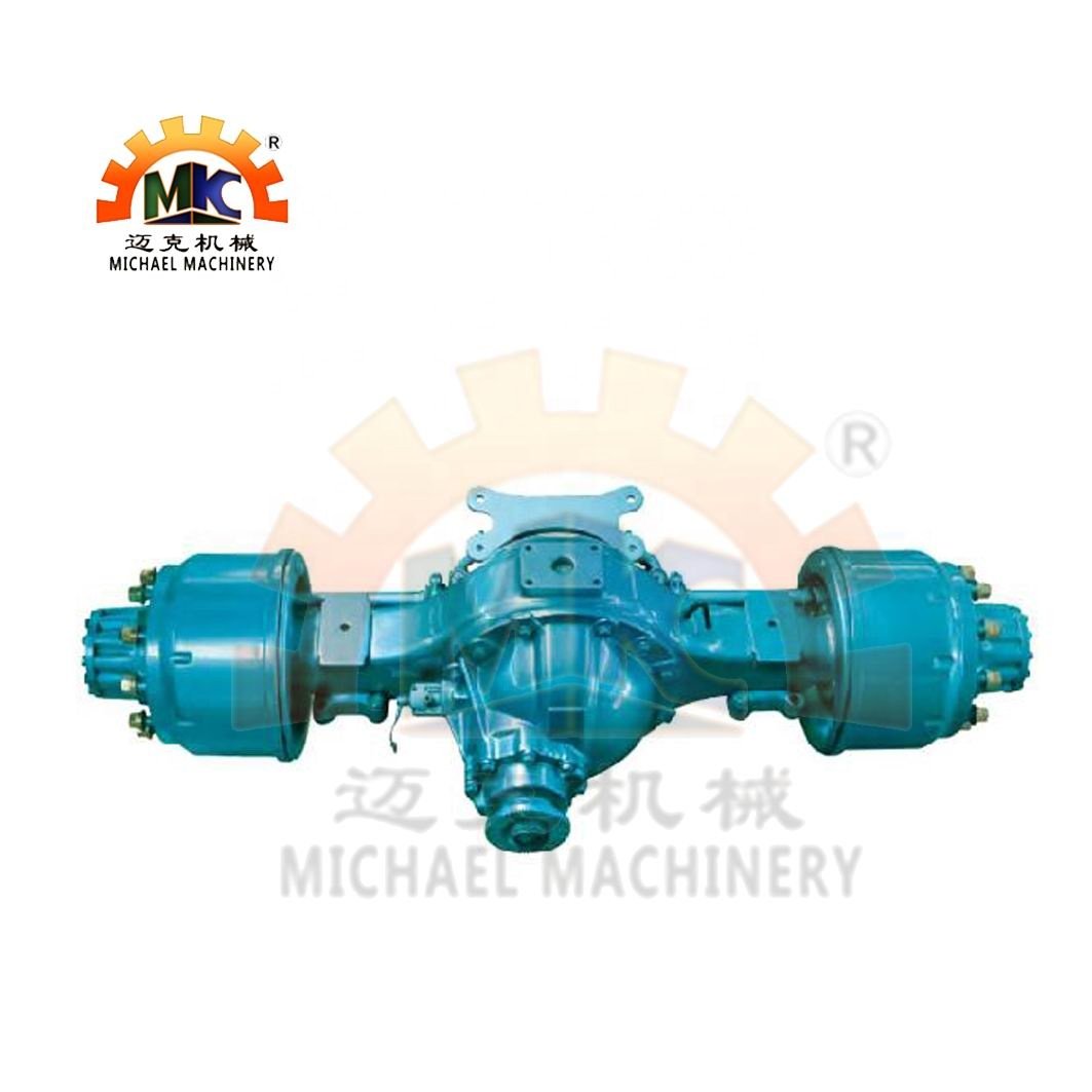 PCD 8X275 6x4 20t Gvm Heavy Duty Semi Truck Tractor Trailer Air Drum Brakes Steel Rear Wheel Tandem Bogie Axles for Hino 500 Bus