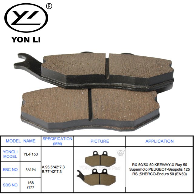 Durable FA194 Front and Rear Disc Brake Pads for Piaggio/SHERCO Motorcycles