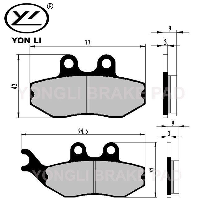 Durable FA194 Front and Rear Disc Brake Pads for Piaggio/SHERCO Motorcycles
