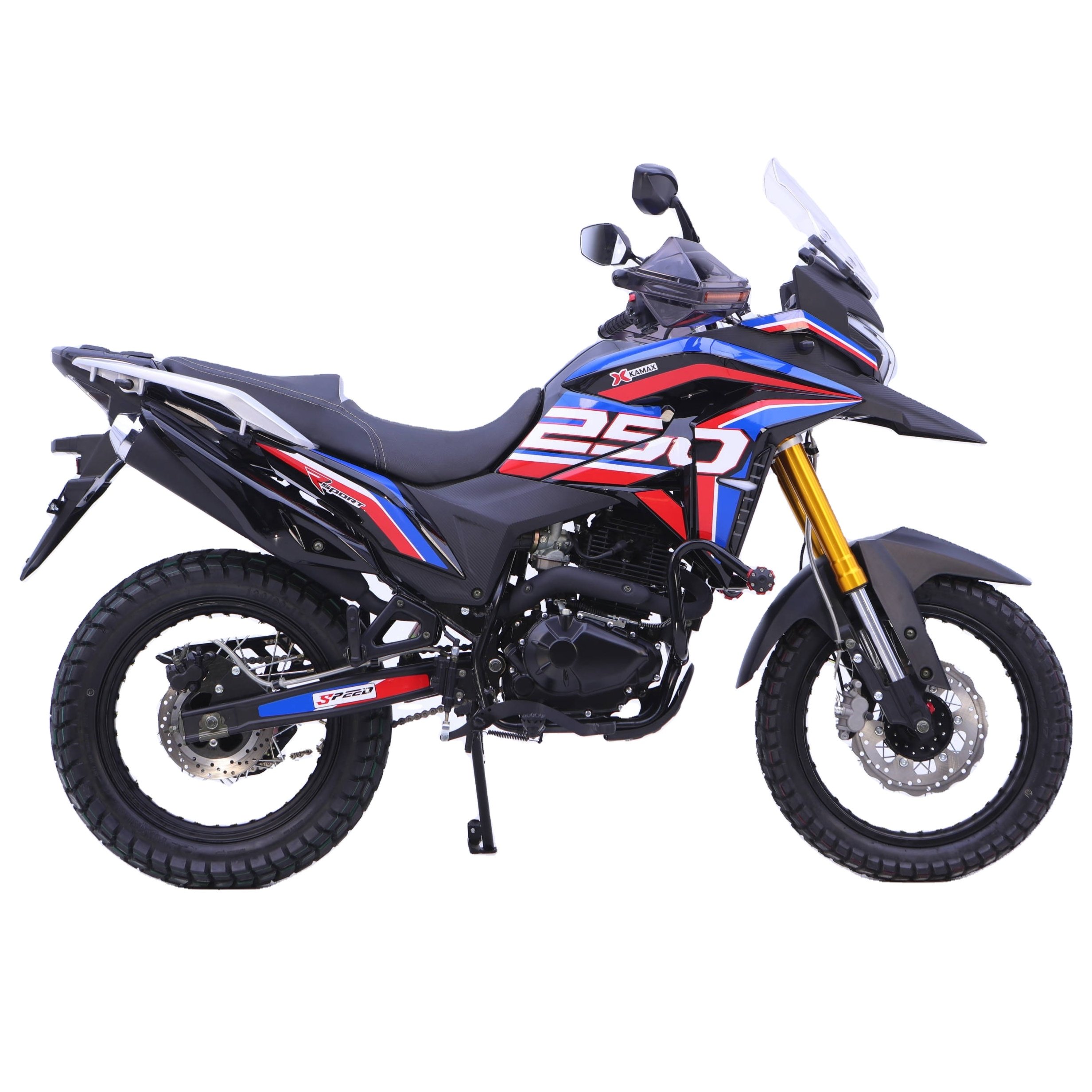 Kamax 2025 Petrol Bike Dirt Bike 200cc Motorcycle Adv Style Off-road Bike Brake Disc LED Light