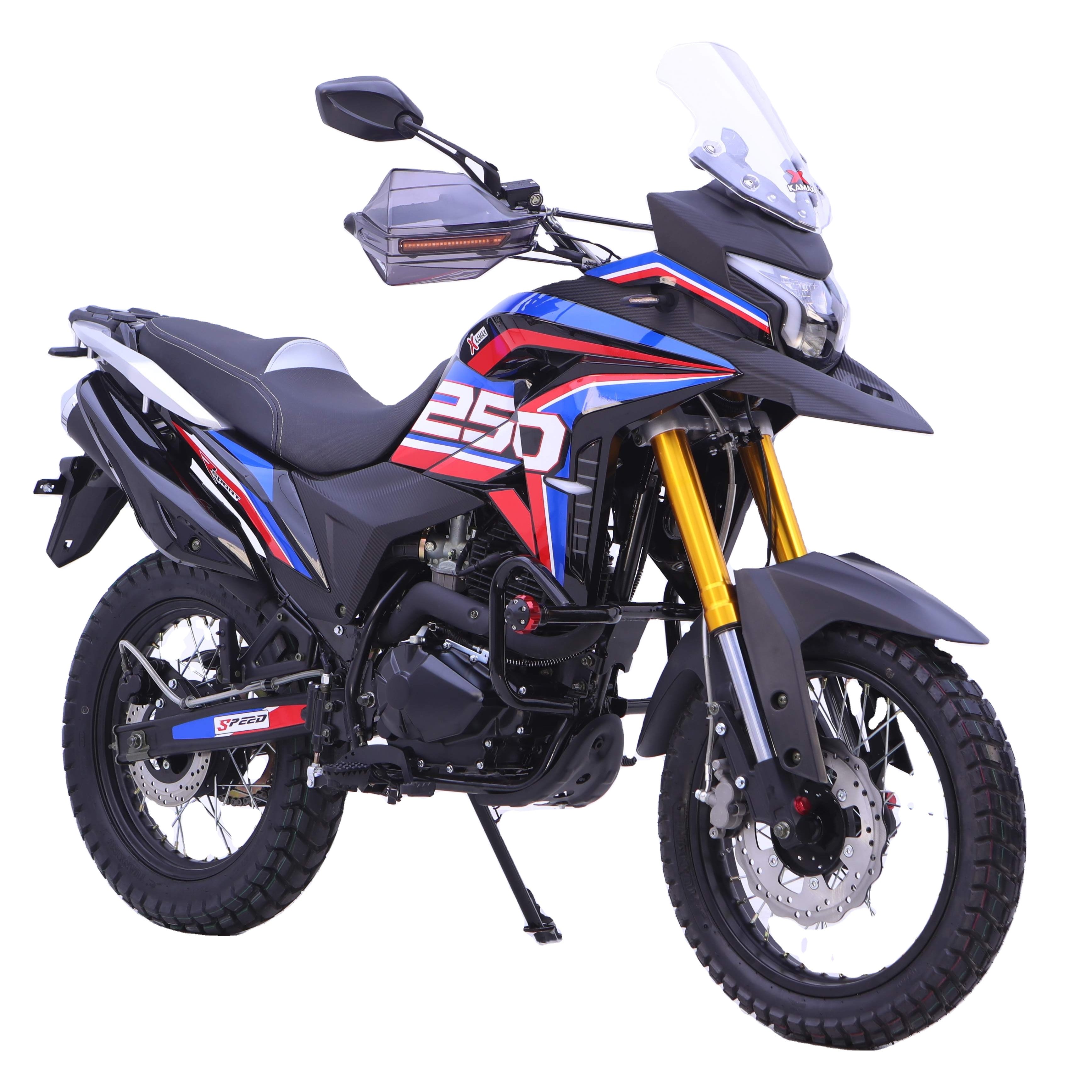 Kamax 2025 Petrol Bike Dirt Bike 200cc Motorcycle Adv Style Off-road Bike Brake Disc LED Light