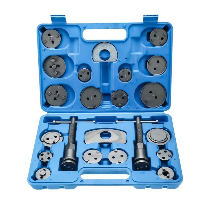 New Professional 22pcs Disc Brake Caliper Tool Set Wind Back Kit Brake Pad Replacement for Automobiles Garage Repair EC1436