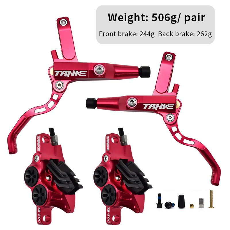 MTB Bike 4 Piston Disc Brake Hydraulic Caliper Resin Brake Pads 900/1700 for AM DH Road Bike Ultralight Disc Brake