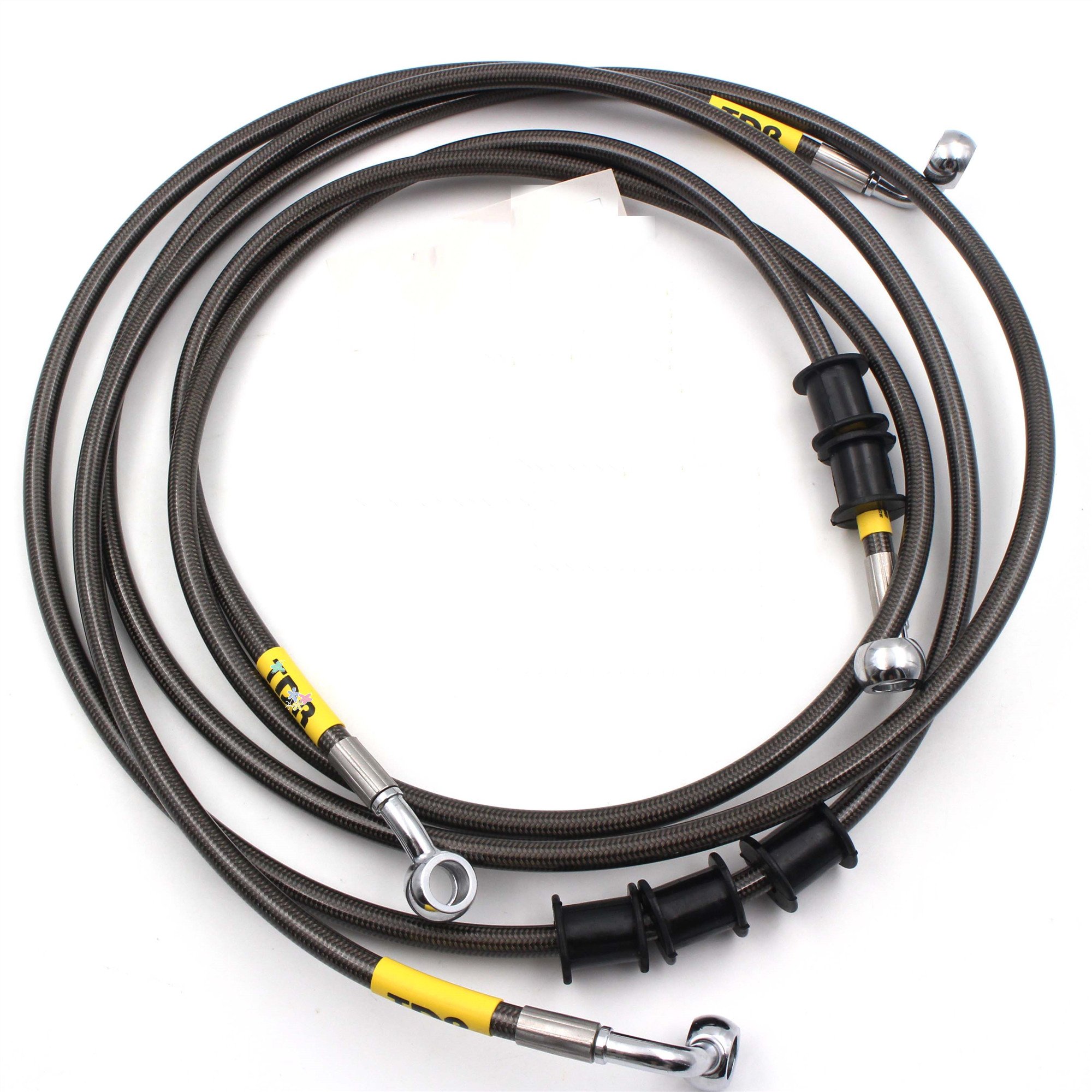 Motorcycle Racing Car Auto Parts Flexible 304 Stainless Steel PTFE 3 an Braided Brake Fluid Cable Tube Pipe Hose Assembly Line