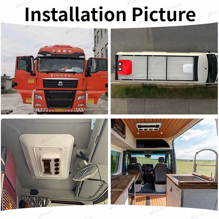 High Quality 12V Roof Mounted Parking Air Conditioning, Roof Top Parking Cooler for Rv Trucks 24V Air Conditioner//