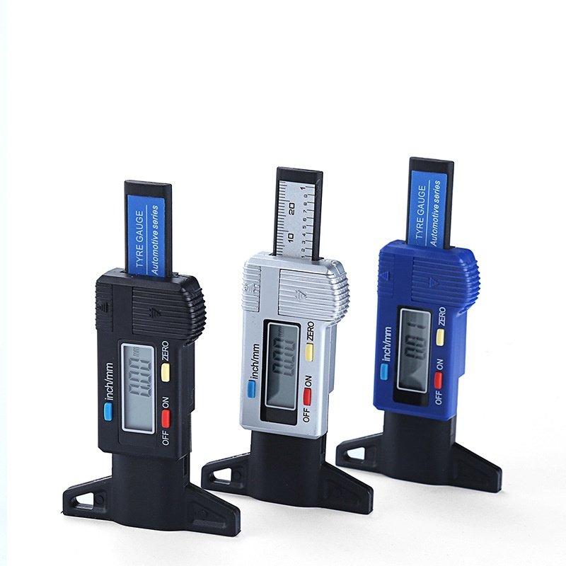 Digital Car Tyre Tire Tread Depth Gauge Meter Measure Tool Lcd Screen Display Tire Thickness Gauges Depth Caliper