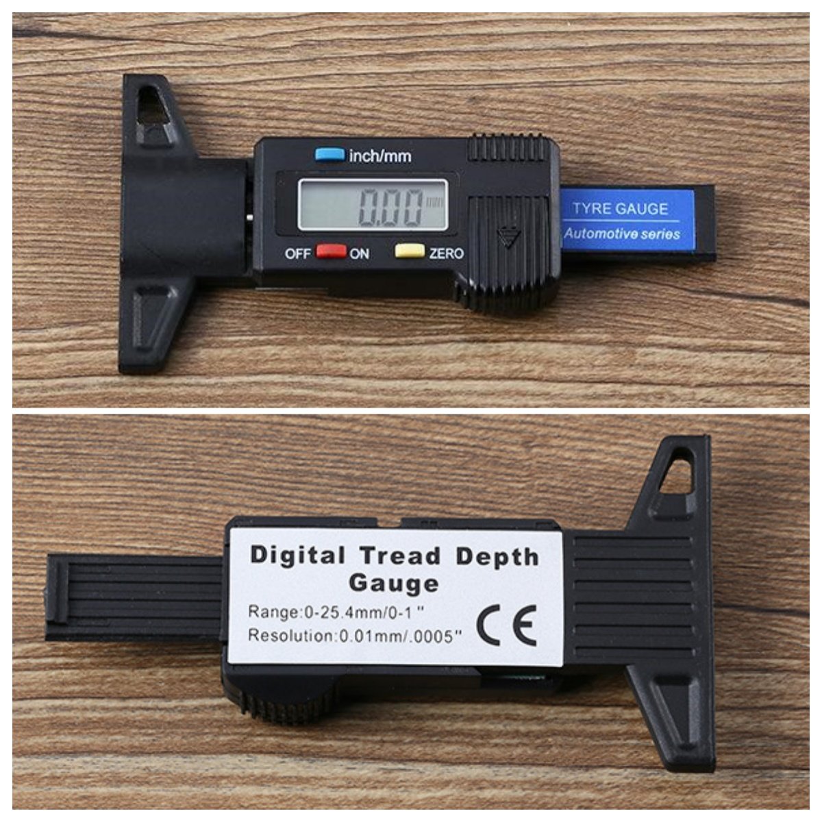 Digital Car Tyre Tire Tread Depth Gauge Meter Measure Tool Lcd Screen Display Tire Thickness Gauges Depth Caliper