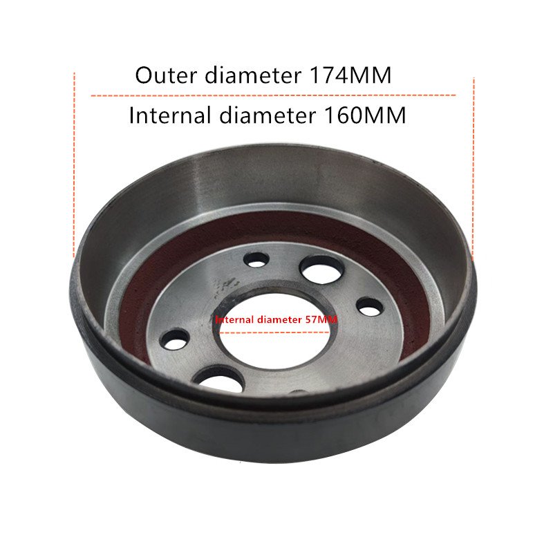 Golf Cart Electric Rear Brake Drum for Club Car Golf Car Accessories 160