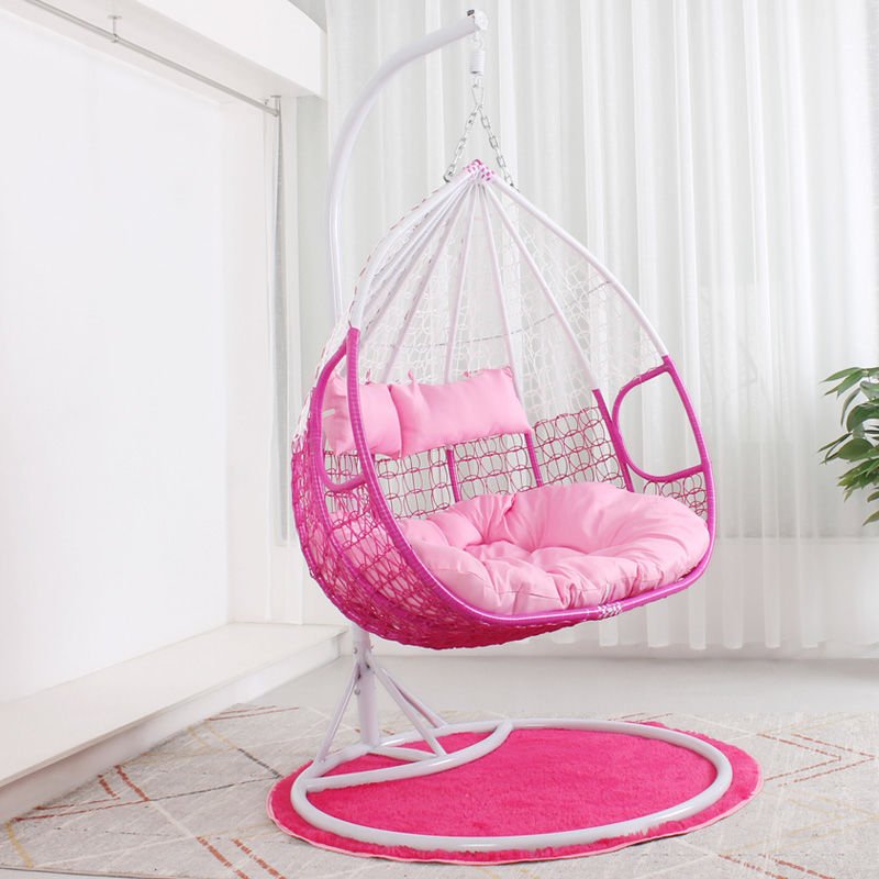 Luxury Style Outdoor Furniture Rattan Pod Double Seated Garden Basket Wicker Shaped Patio Swing Hanging Egg Chair for Balcony
