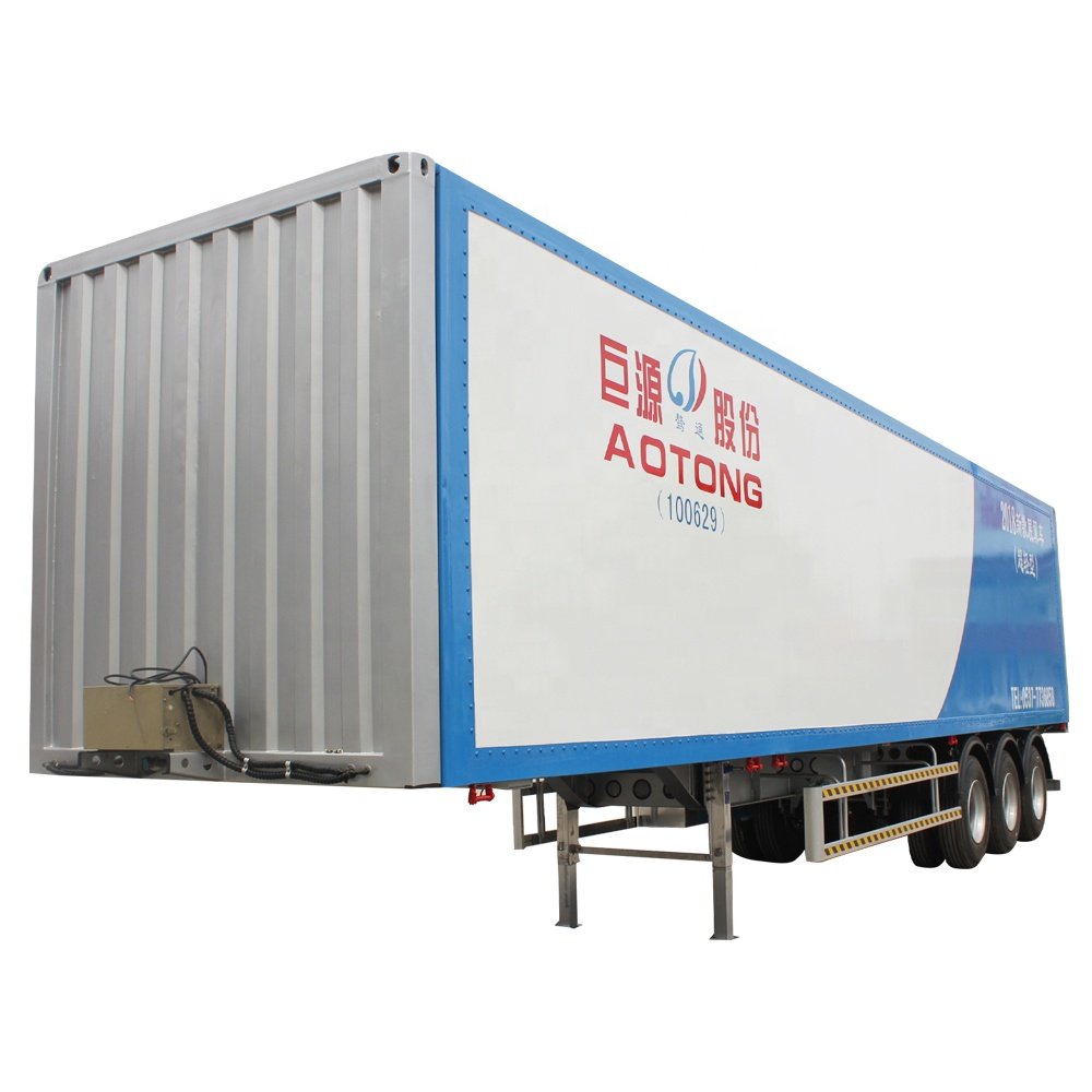 2/3 Axles Heavy Duty Truck Body Food Hydraulic Cylinder Drop Side Cargo Box Side Wing Open Van Semi Trailer for Sale