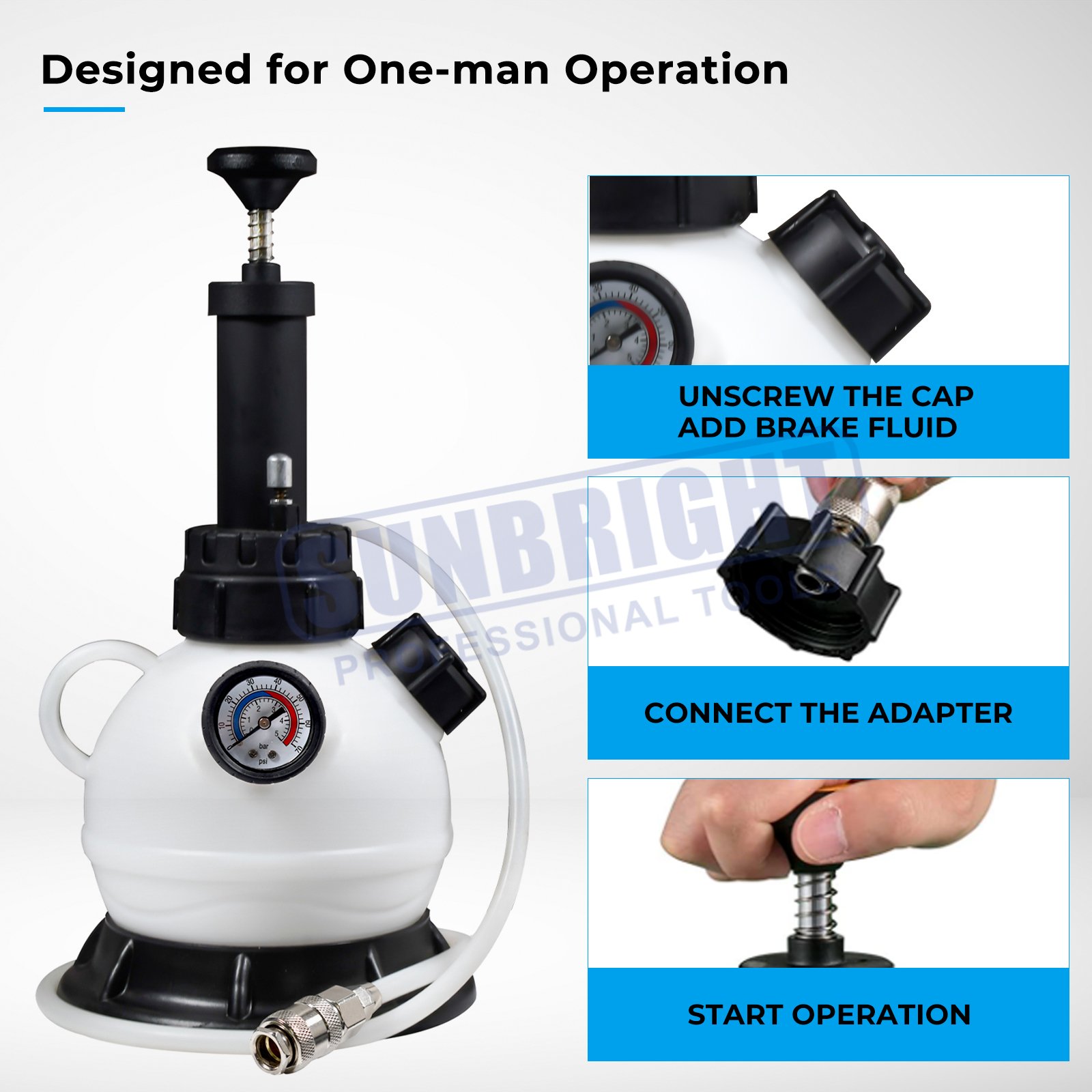 2L Manual Brake Bleeder Brake Fluid Extract and Refill Tool