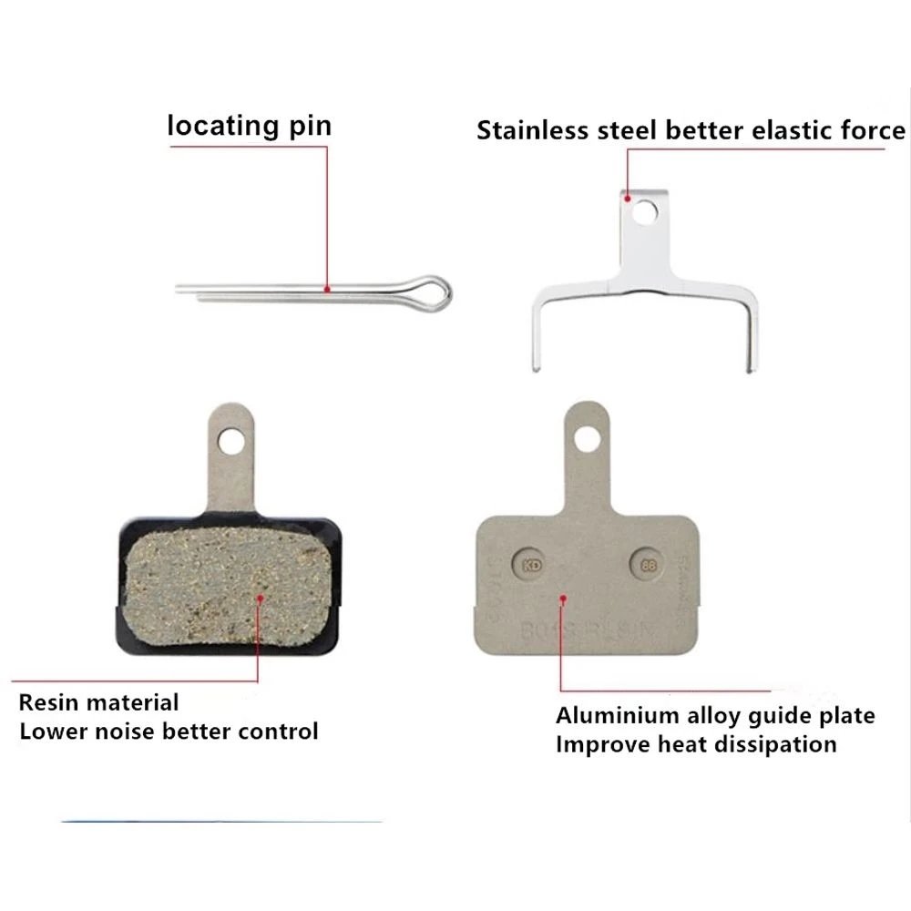 1/2/4 Pairs B01S Resin Pad Bicycle Disc Brake Pads for Shimano MT200 M355 M395 M396 M416 M445 M446 M447 M465 M475 M485 M495 M525