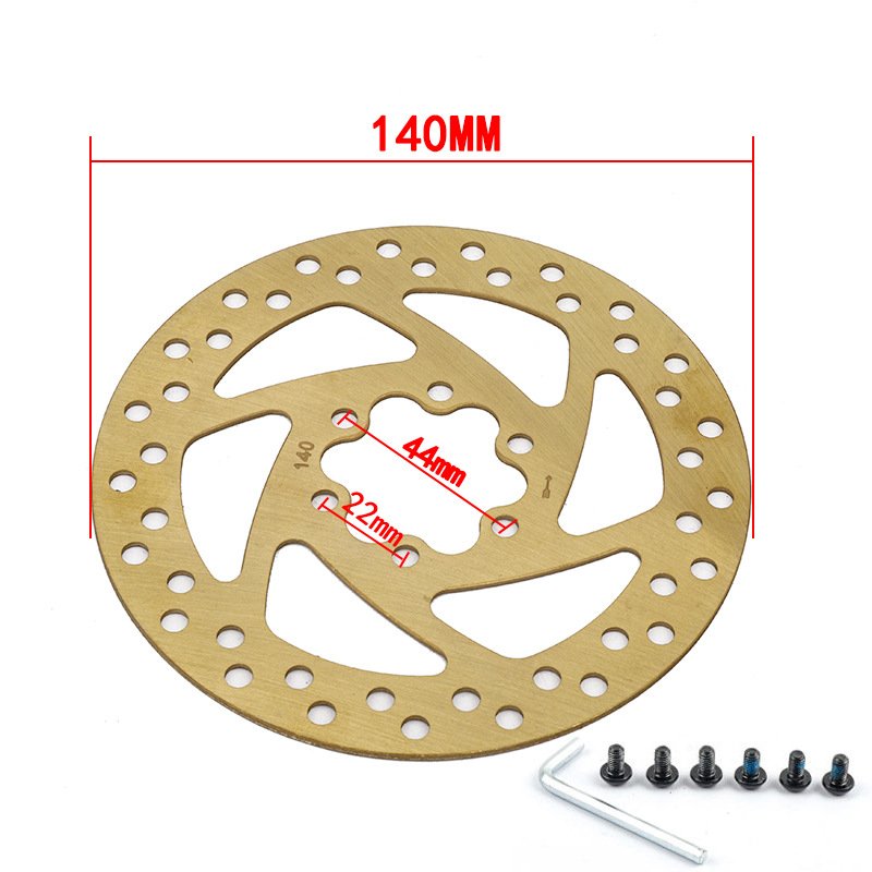 LINGQI 140MM Brake Disc, Electric Diagonal 44mm Brake Disc Scooter Circular