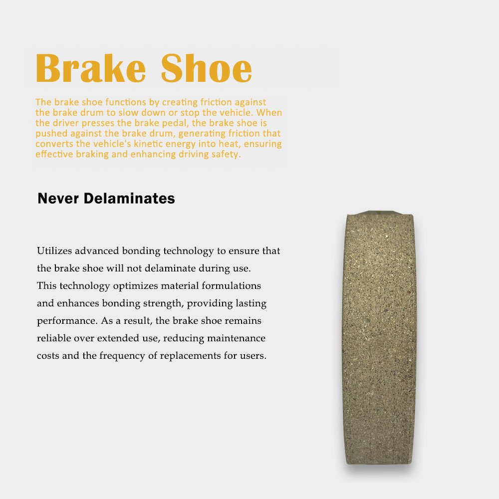 FT125 Motorcycle Parts High Quality Brake Shoes Shoe Pad Spare Rear Non Asbestos Motorcycle Accessories Non-leaking Brake Shoes