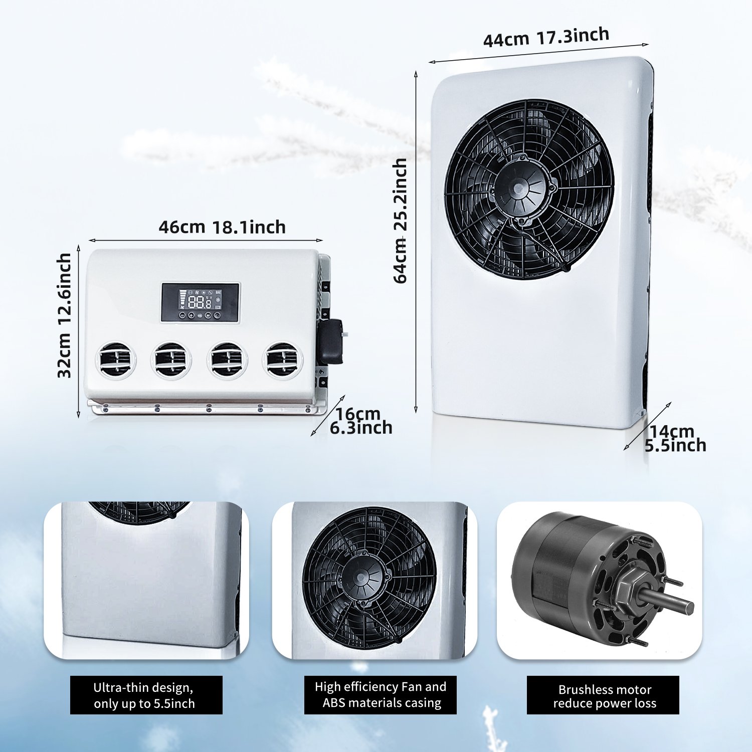High-quality Car Air Conditioner Parking Air Conditioner 1800w AC Car Air Conditioner 12V 1800W Auto Parking Model