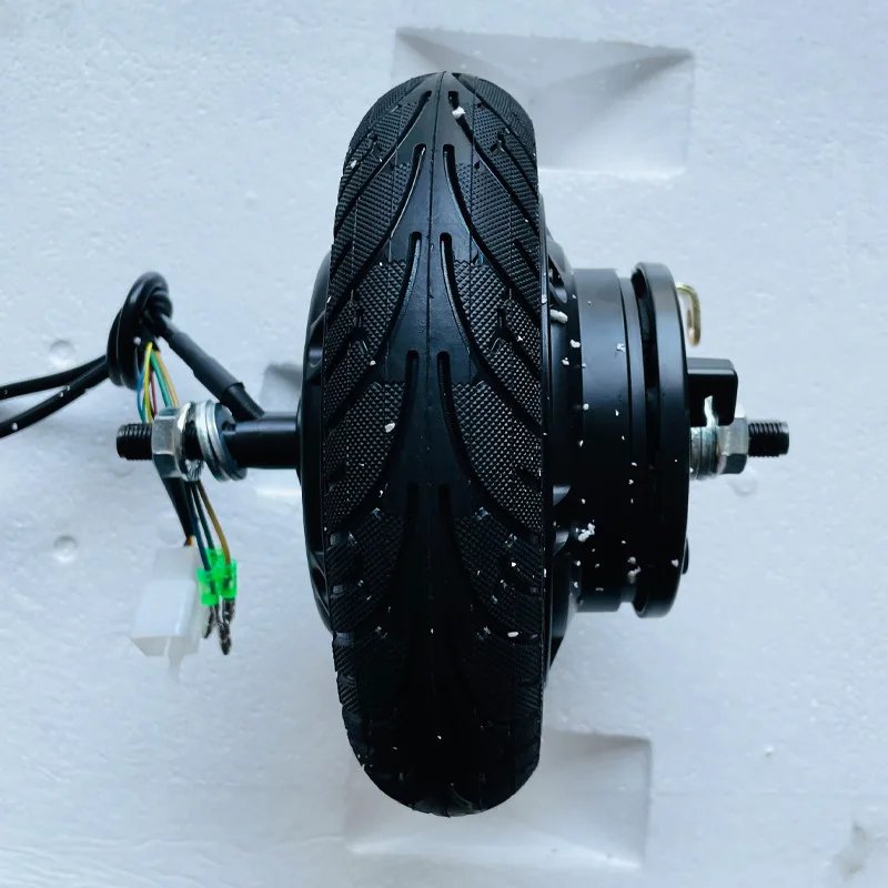 24V 36V 350W Electric Vehicle Brushless Hub Motor 8 Inch Solid Tire Drum Brake Scooter Bicycle Motor 35C