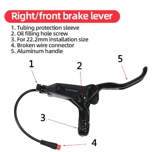 Customized HB-395 Universal Shaft Right Side Install Caliper Scooter Power off Oil Brake Electric Scooter Oil Brake