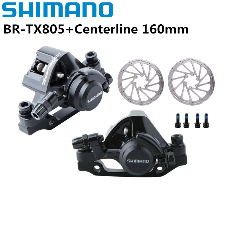 SHIMANO TOURNEY TX BR TX805 ALTUS M375 Mechanical Disc Brake AVID G3 Disc Rotor Centerline160mm Rotor 6 Nail Discs for MTB Bike