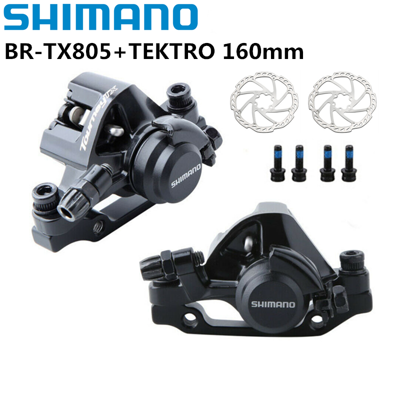 SHIMANO TOURNEY TX BR TX805 ALTUS M375 Mechanical Disc Brake AVID G3 Disc Rotor Centerline160mm Rotor 6 Nail Discs for MTB Bike